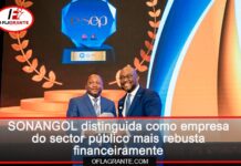 SONANGOL distinguida como empresa do sector público mais rebusta financeiramente