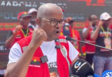 MPLA no Rangel marcha em apoio a candidatura de João Lourenço